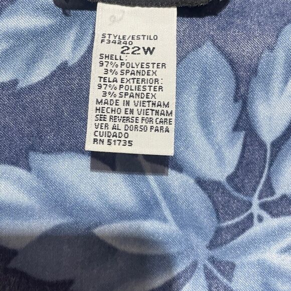 Vintage Blue Floral Print Shirt Mini Dress - Picture 9 of 13